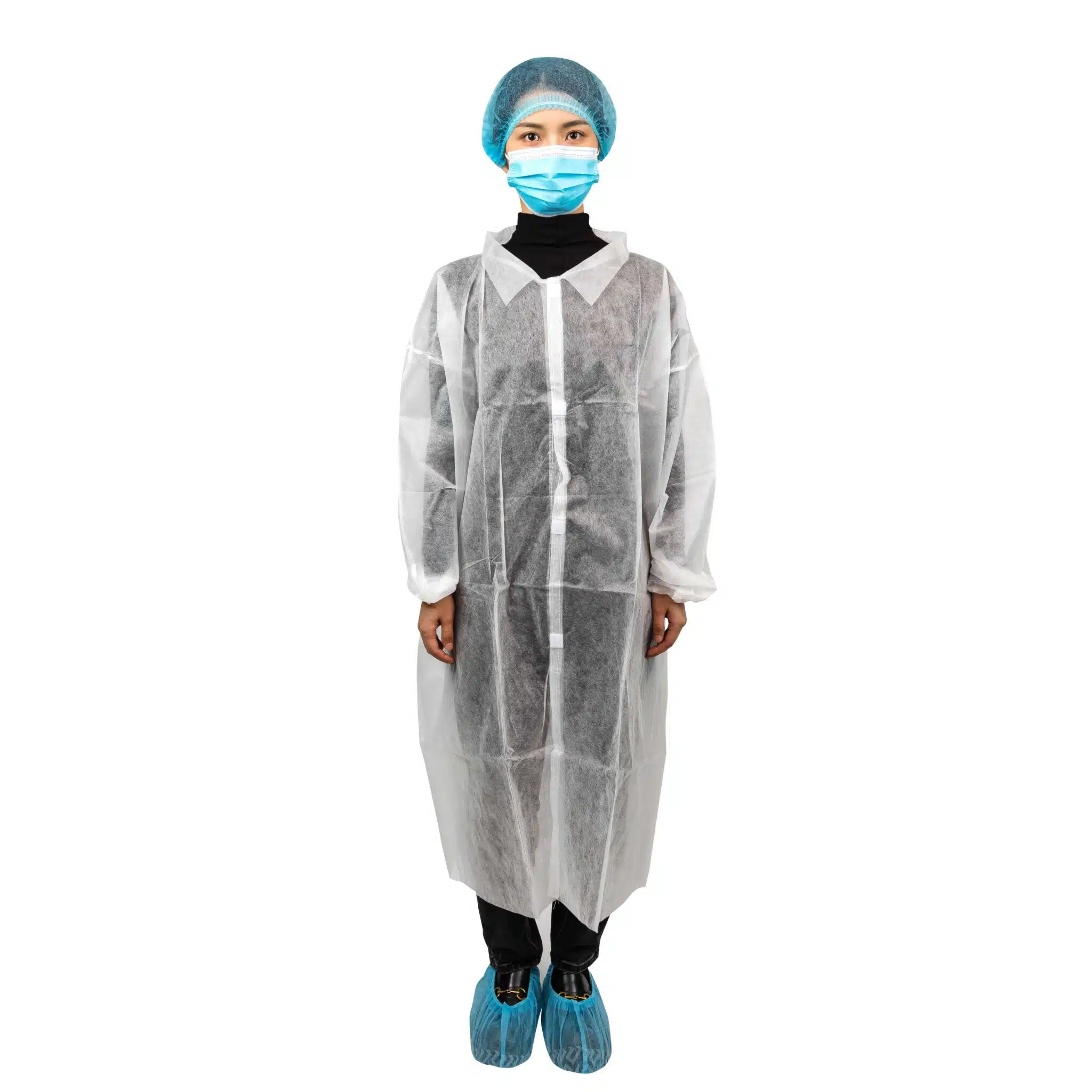 Disposable PP non woven lab coat