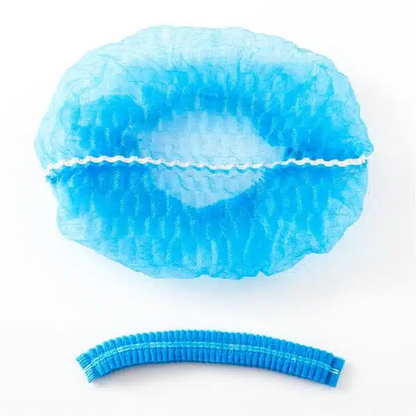 Disposable non woven detectable clip cap with metal strip