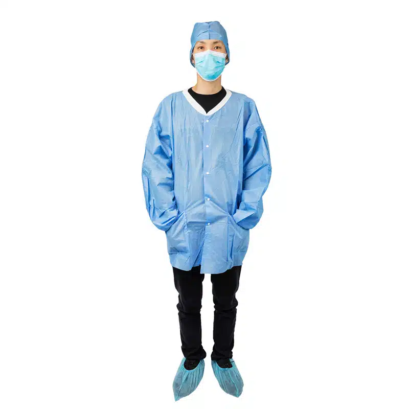 Disposable SMS non woven lab coat