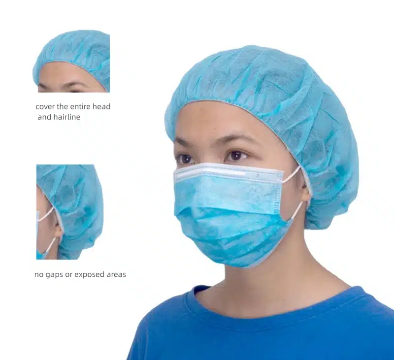 ⁦Hospital surgical bouffant caps⁩ - الصورة ⁦2⁩