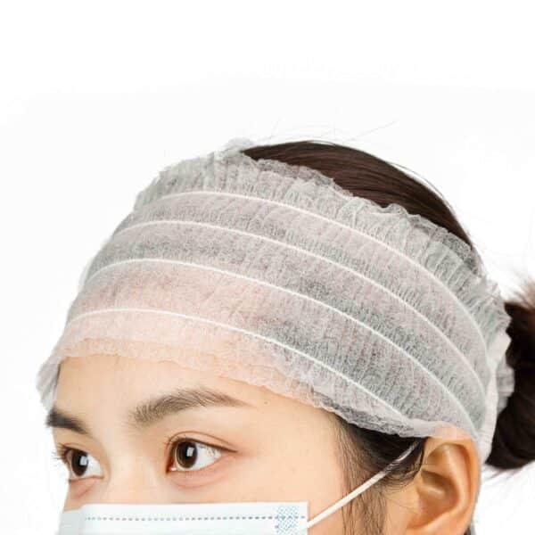 Disposable non woven hair band with elastic