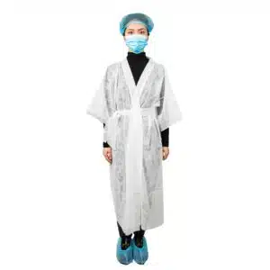 Disposable non woven waterabsorb smock/kimono