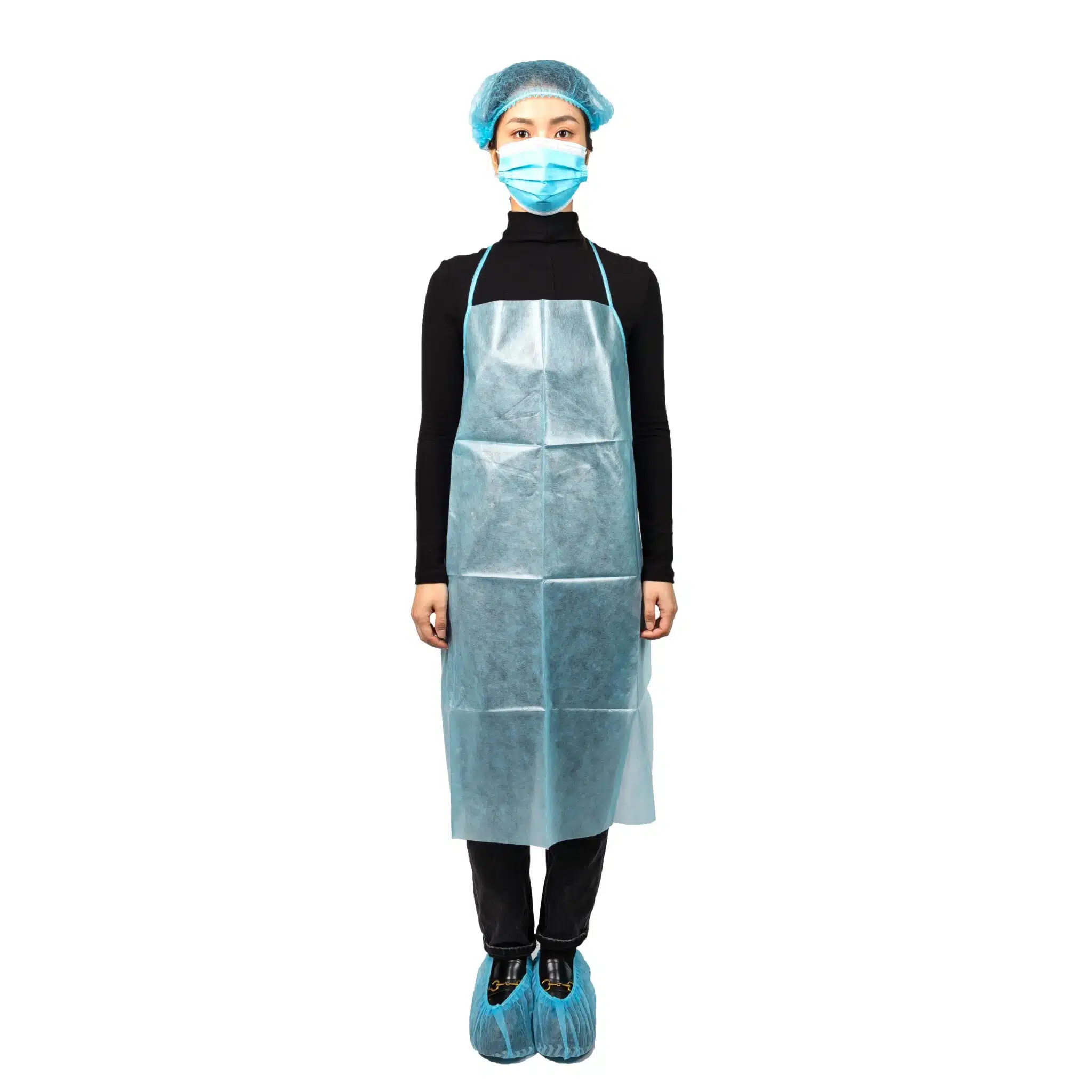 Disposable non woven with PE filmed Apron