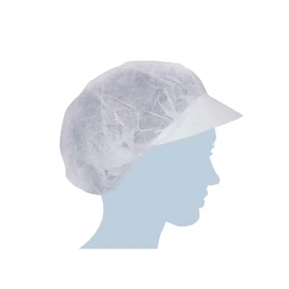 Disposable non woven work cap with peak for male - Image 3