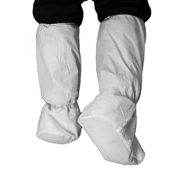 Disposable non woven anti skid boot cover with PVC sole – Image 4