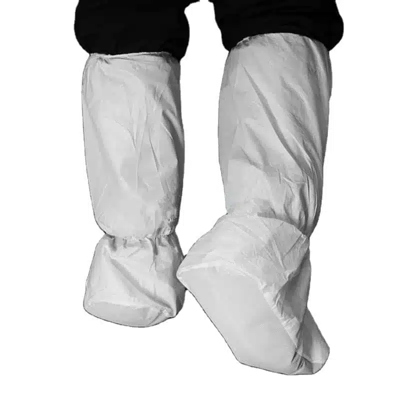Disposable non woven anti skid boot cover with PVC sole - Imagen 4