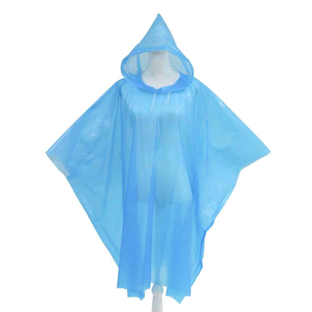 Disposable plastic rain poncho - Customized LOGO print