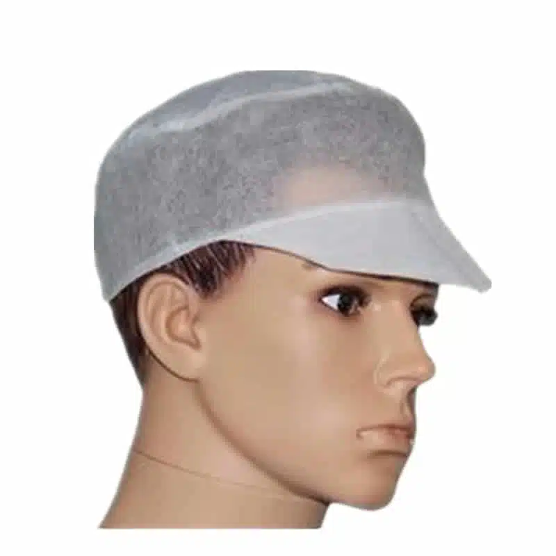 Disposable non woven work cap with peak for male - Image 2