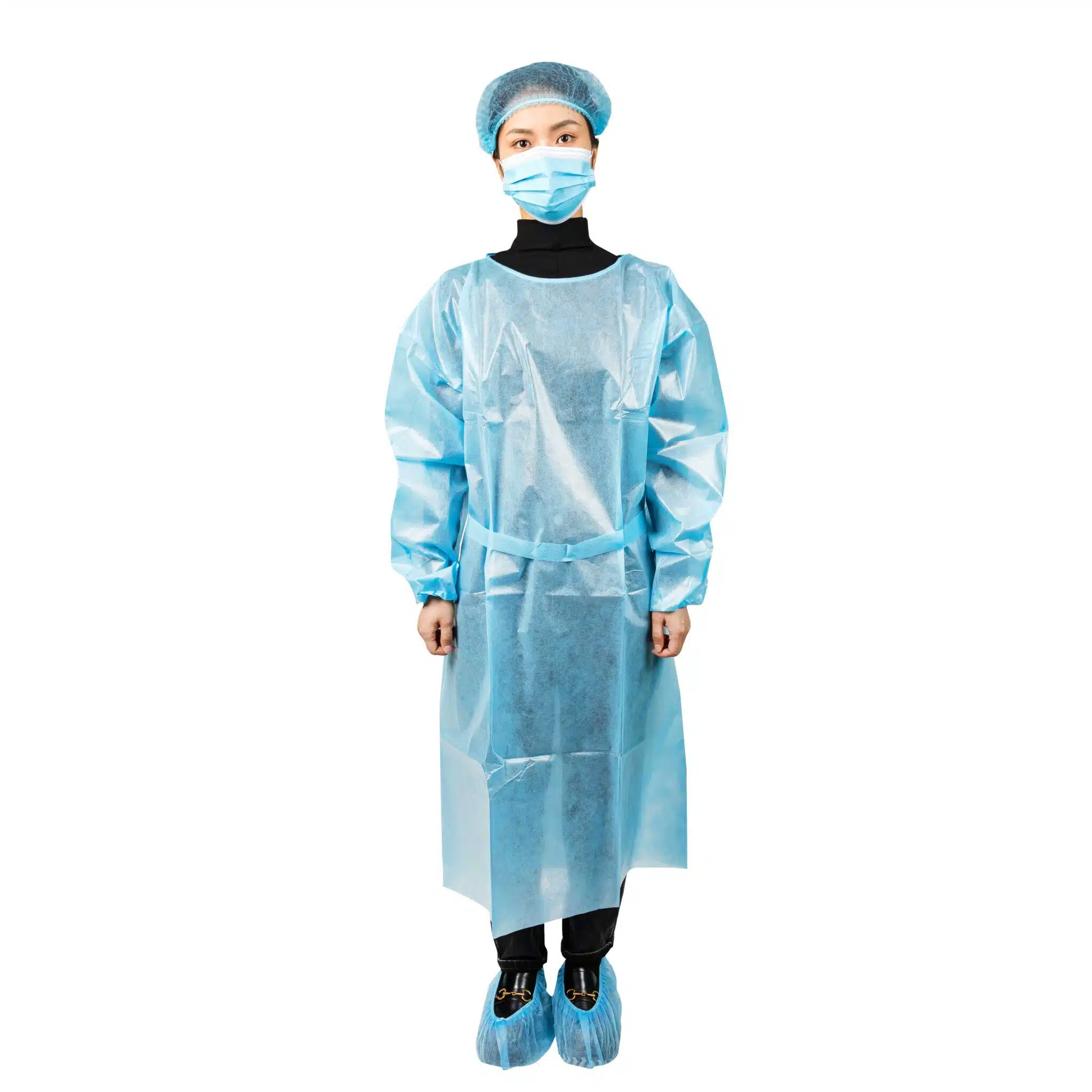 AAMI Level 2 disposable PP+PE isolation gown