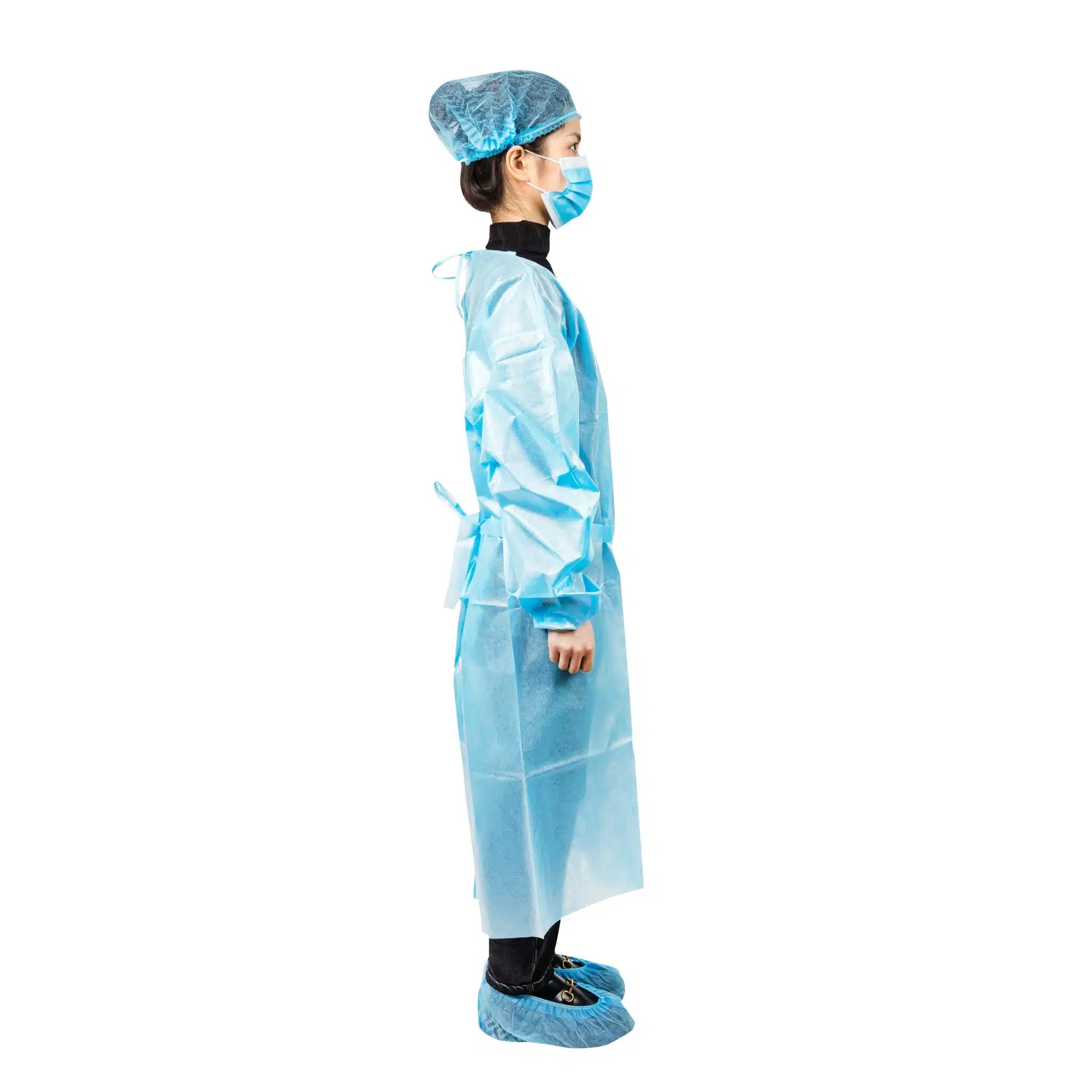 Disposable PP+PE isolation gown CE certified - 画像 (2)