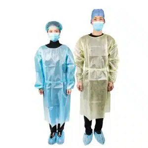 Disposable PP+PE isolation gown CE certified
