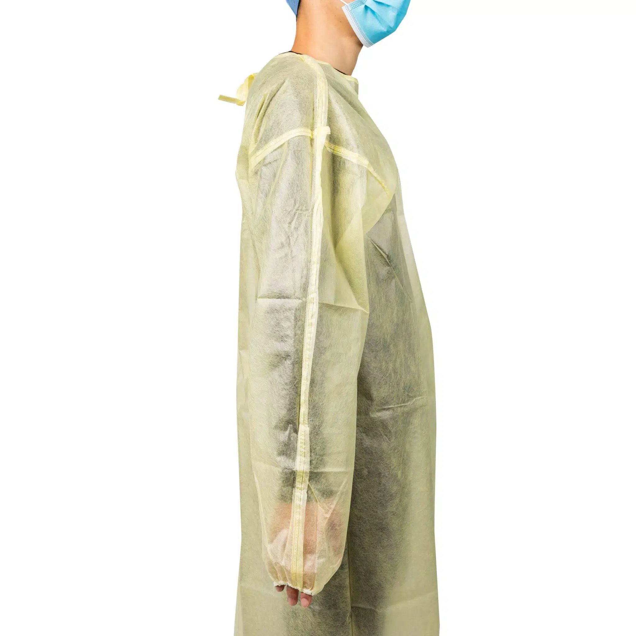 AAMI Leve 1 standard PP+PE isolation gown – Image 4