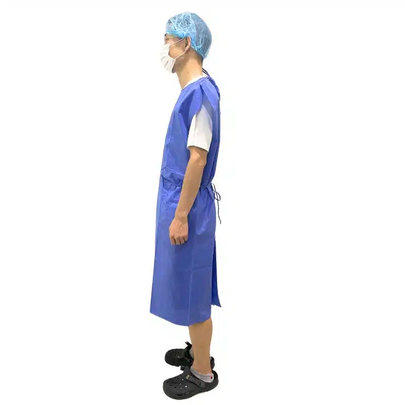 Disposable short sleeve or sleeveless isolation gown – Image 3