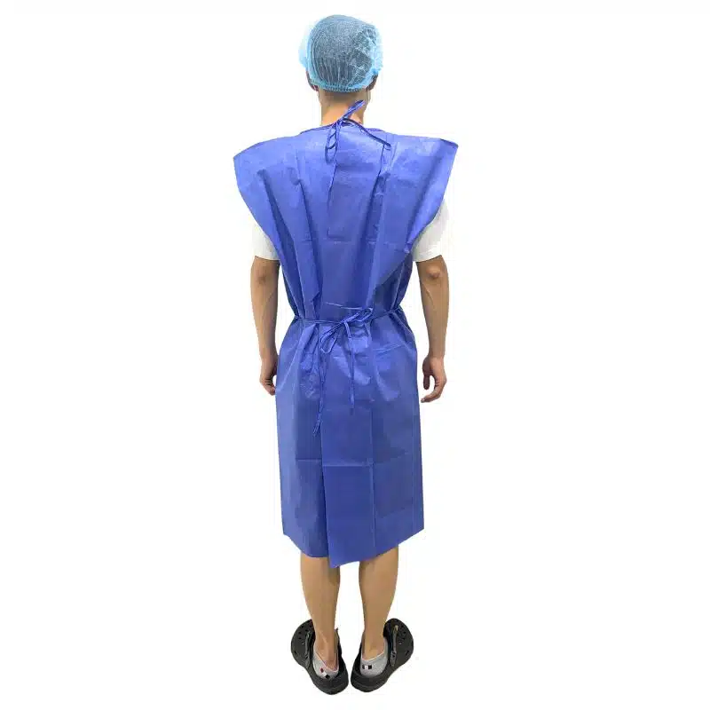 Disposable short sleeve or sleeveless isolation gown – Image 4