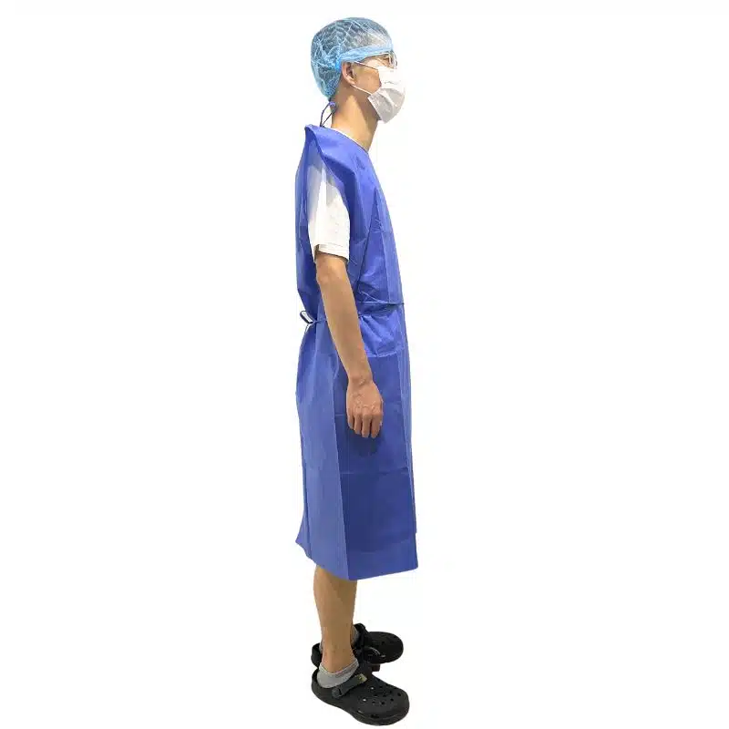 Disposable short sleeve or sleeveless isolation gown – Image 2
