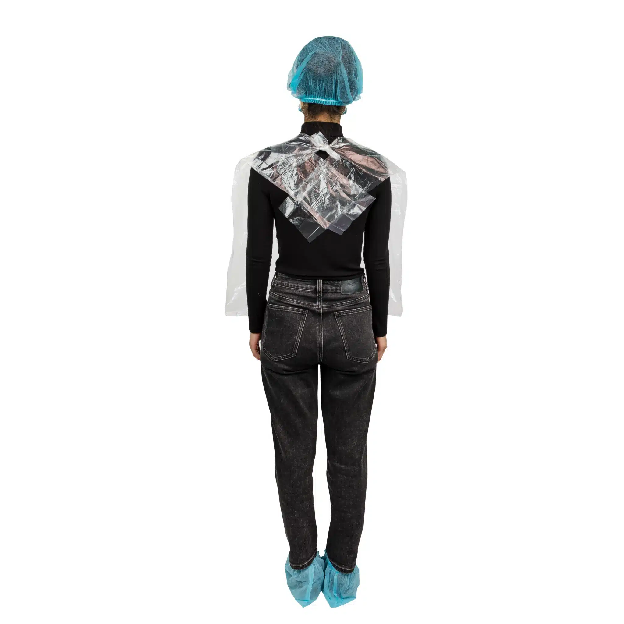 Disposable plastic barber cape apron for hair cutting – Image 3