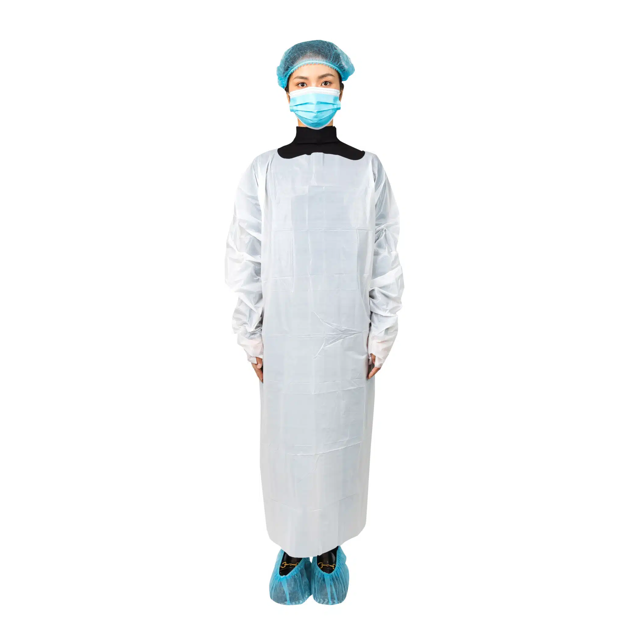 Blouse d'isolement CPE à usage unique Norme AAMI niveau 3