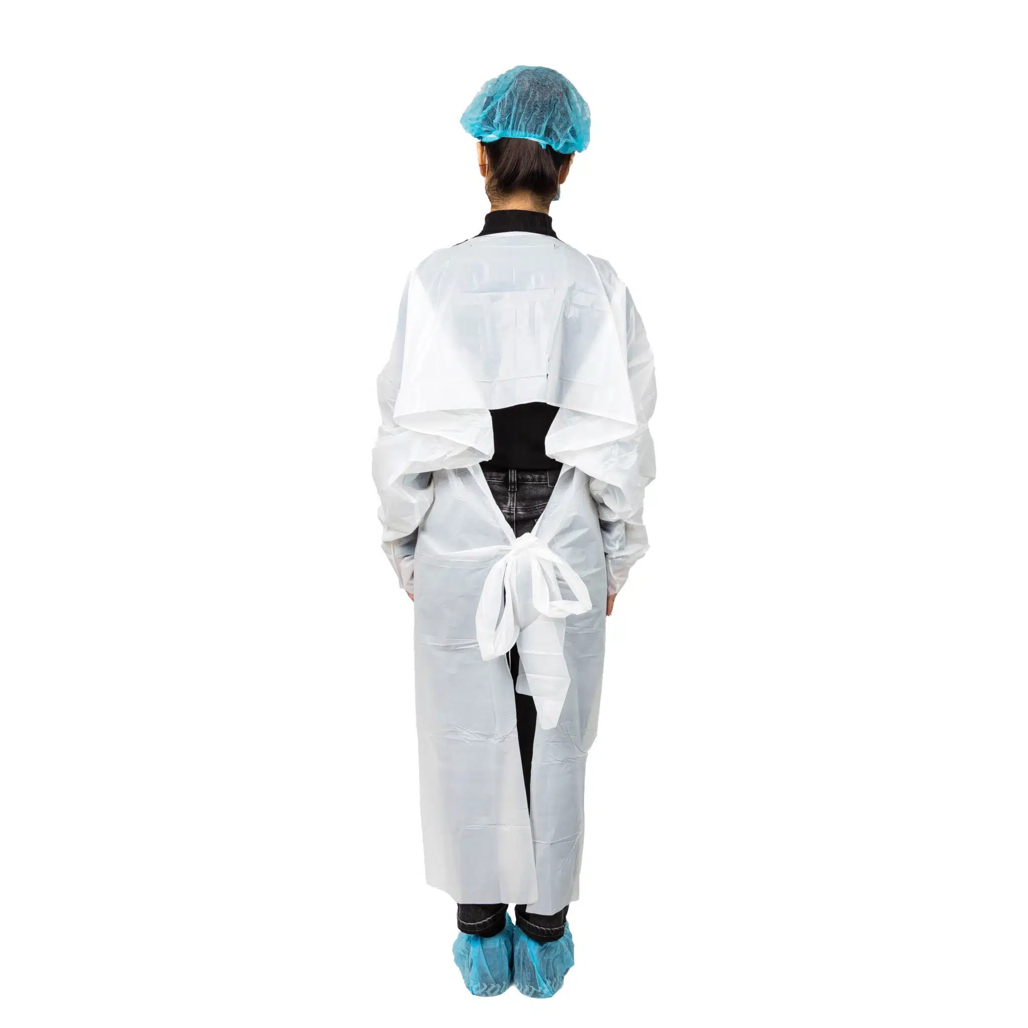 Disposable CPE isolation gown AAMI Level 3 standard – Image 3