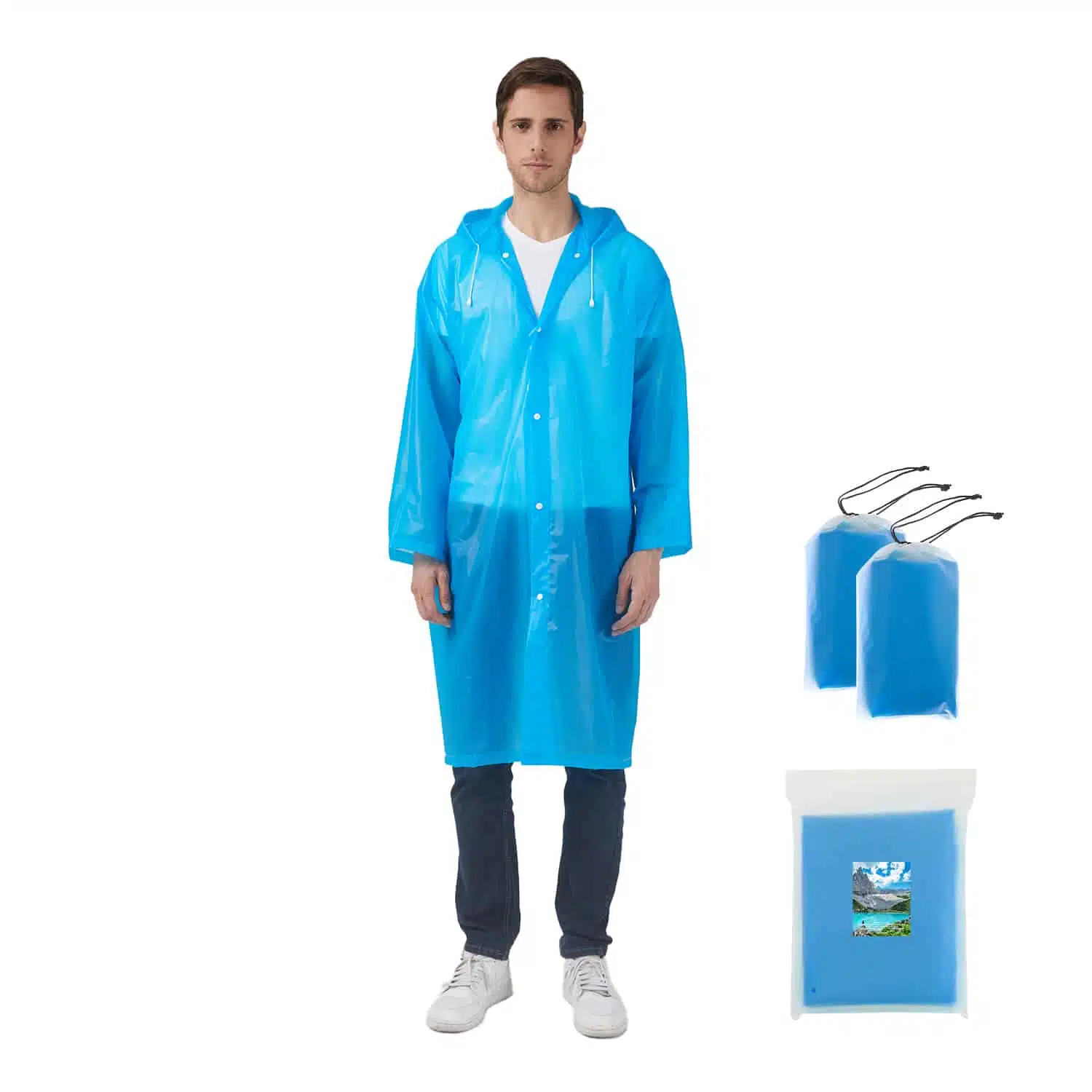 Top quality EVA rain coat - Imagem 3