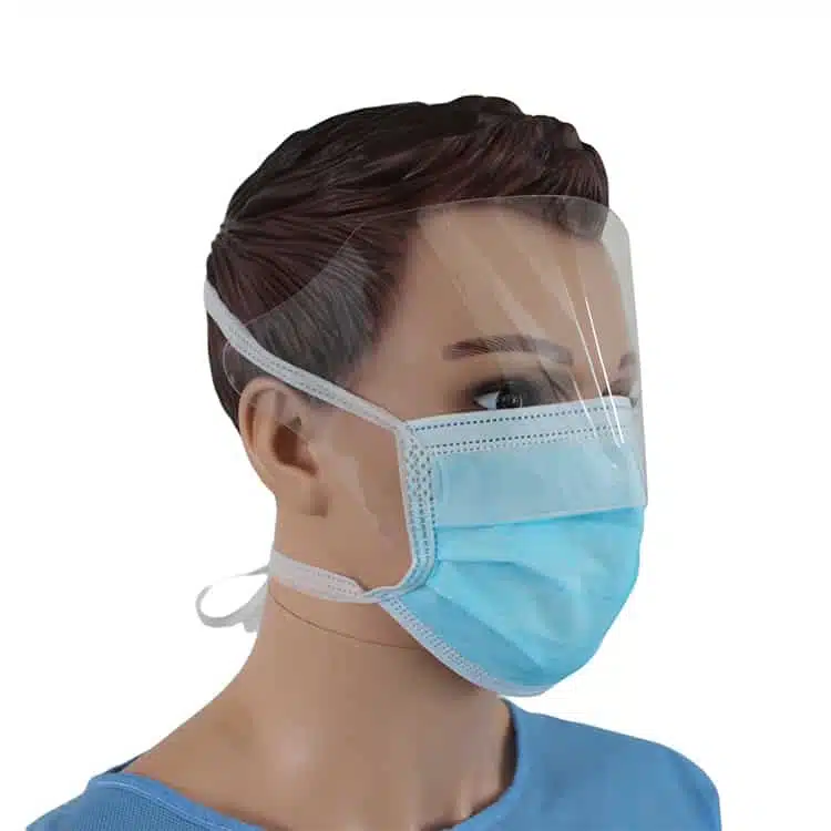 Disposable tie on face mask with eye shield - Imagem 3