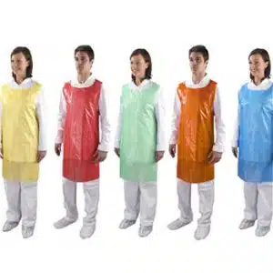 Disposable colorful plastic CPE apron