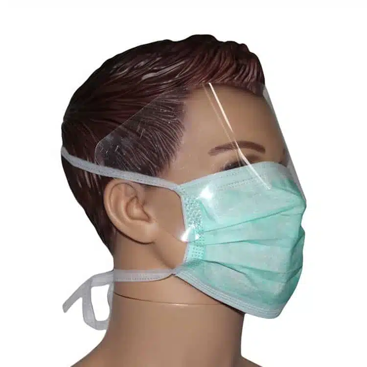 Disposable tie on face mask with eye shield - Imagem 4