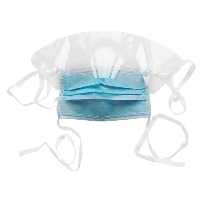 Disposable tie on face mask with eye shield - Imagem 2