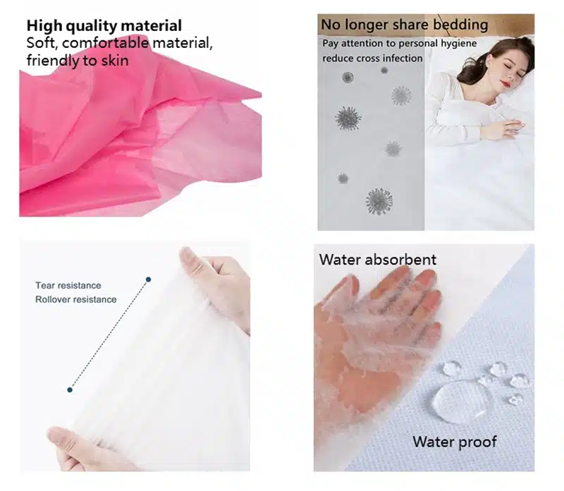 Disposable cot outlet sheets