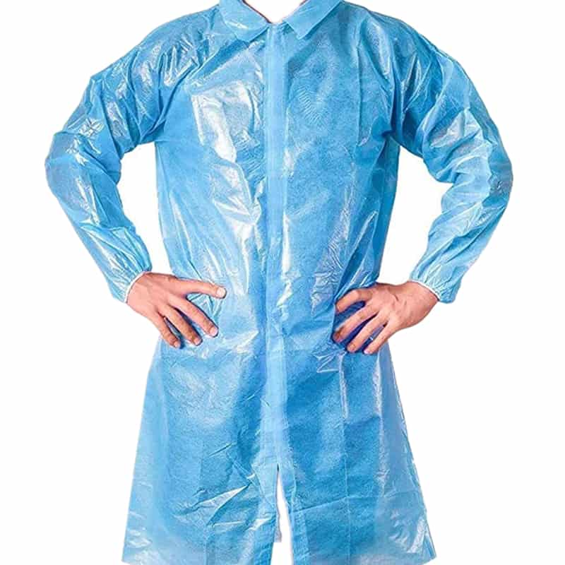 Plastic polyethylene lab visitor coats Plastic/PE material YouFu