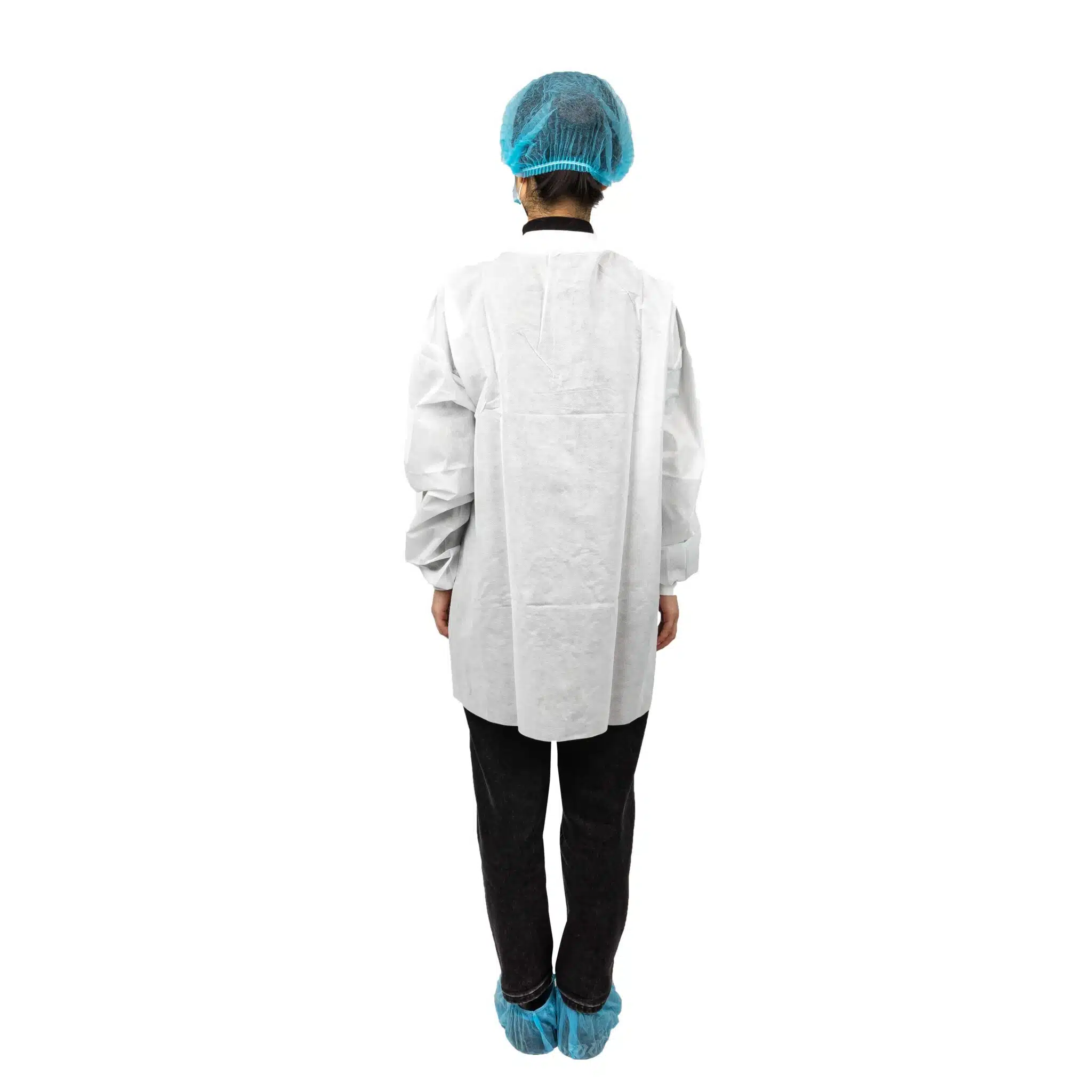 Disposable SMS non woven lab jacket with pockets - Imagen 4