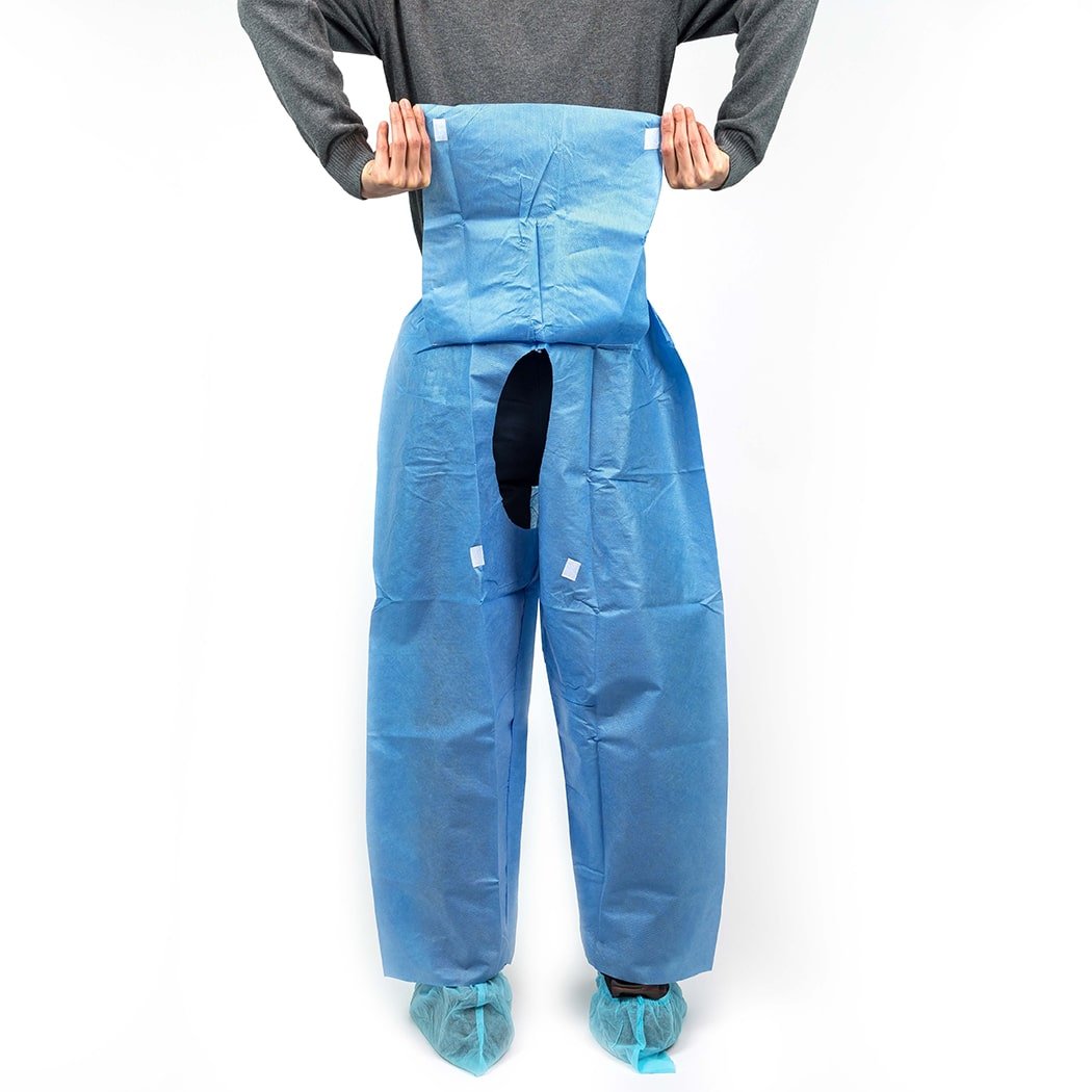 Patient Exam Pants: SMS Non-Woven, Fluid-Proof, Breathable
