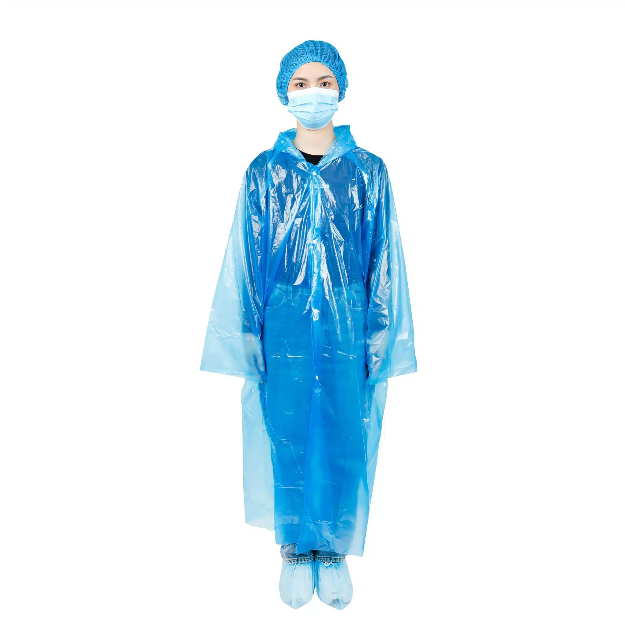 Plastic polyethylene lab visitor coats