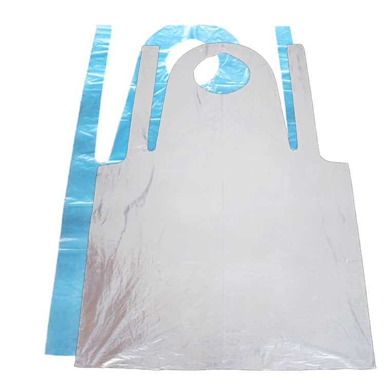 Disposable Plastic Apron PE G150 White 76x120cm (100 Units)