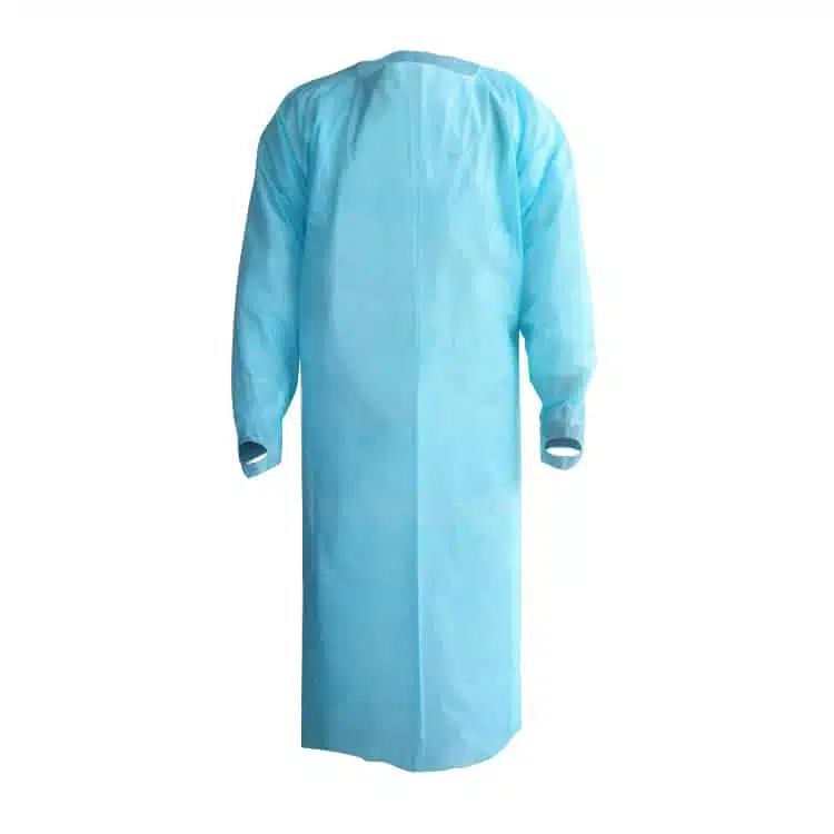 AAMI CPE isolation gown with thumb loop for hospital