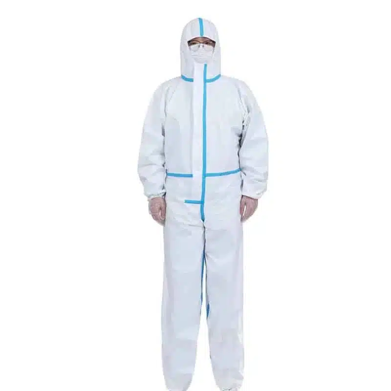 Fato de proteção descartável para uso médico de acordo com a norma EN14126