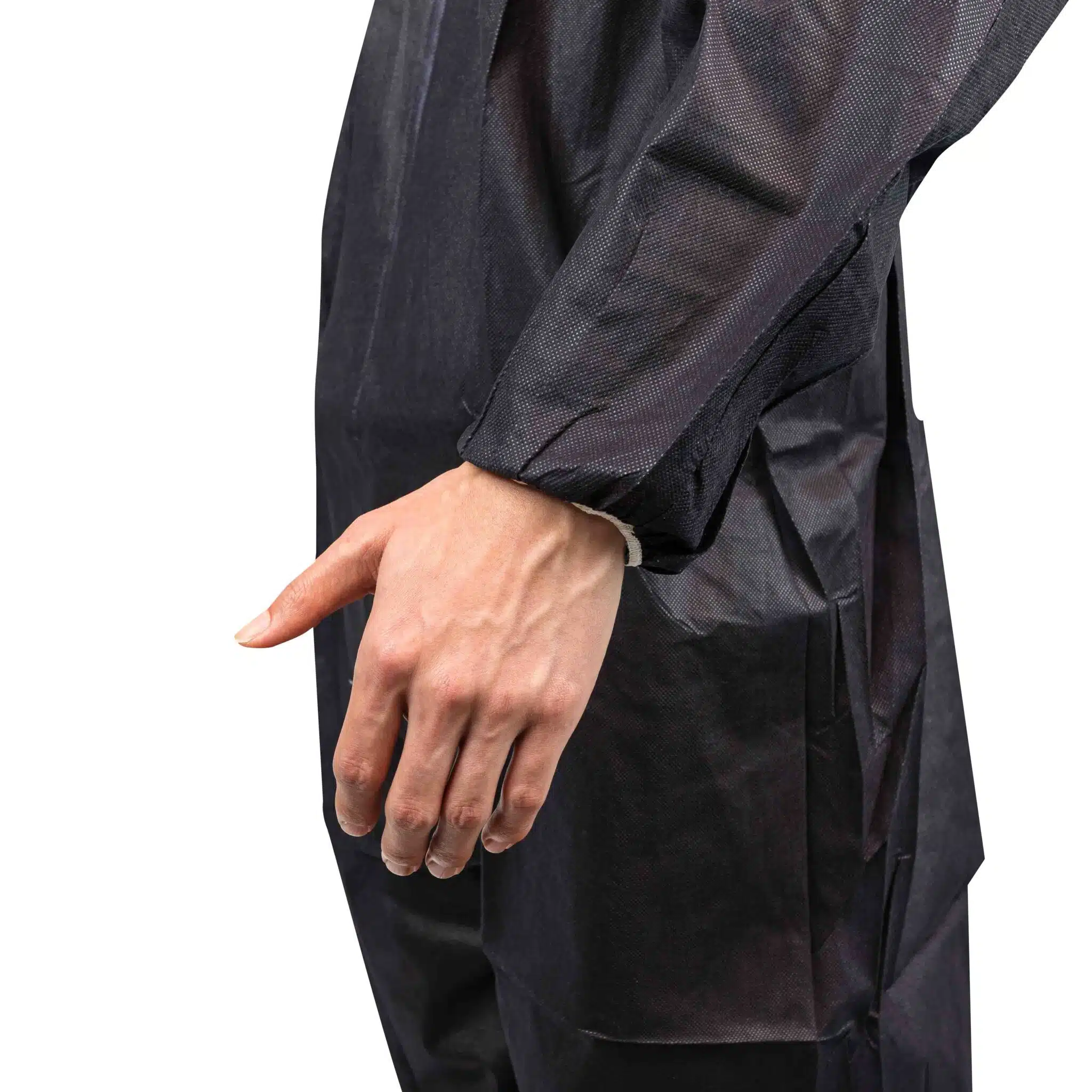 Disposable PP non woven black color coverall - 画像 (6)