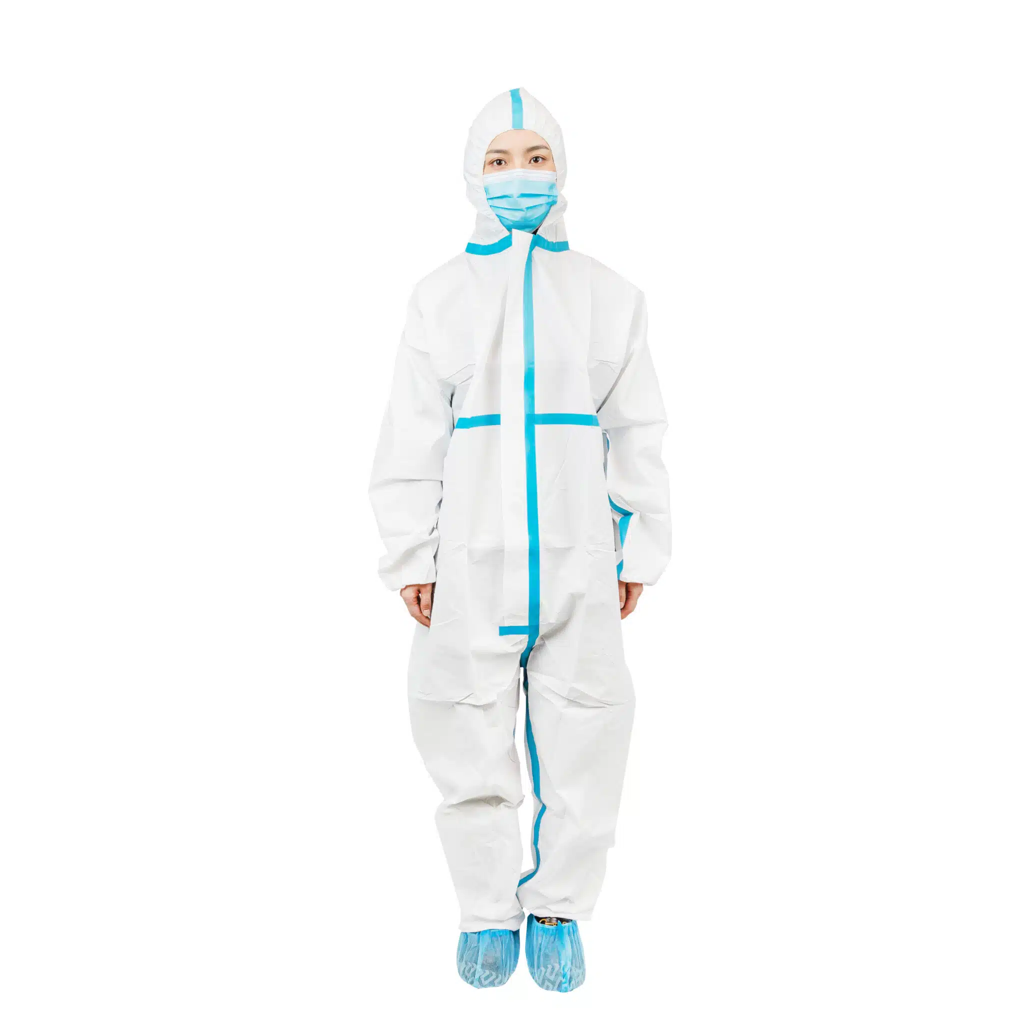 Disposable full body protective medical coverall