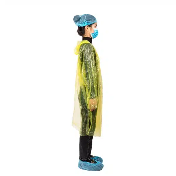 Disposable plastic rain coat with open cuffs - รูปภาพ 2