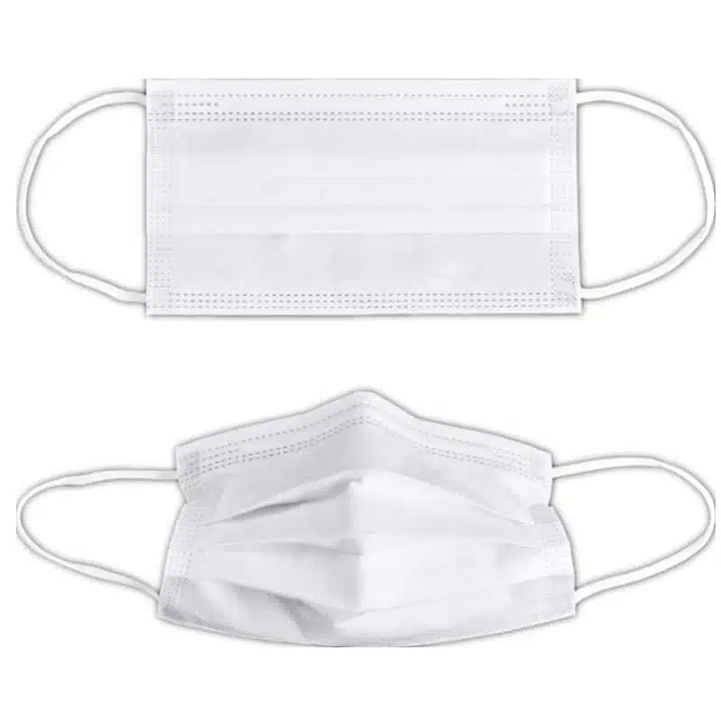 High quality disposable 3ply face mask white color - Imagem 2
