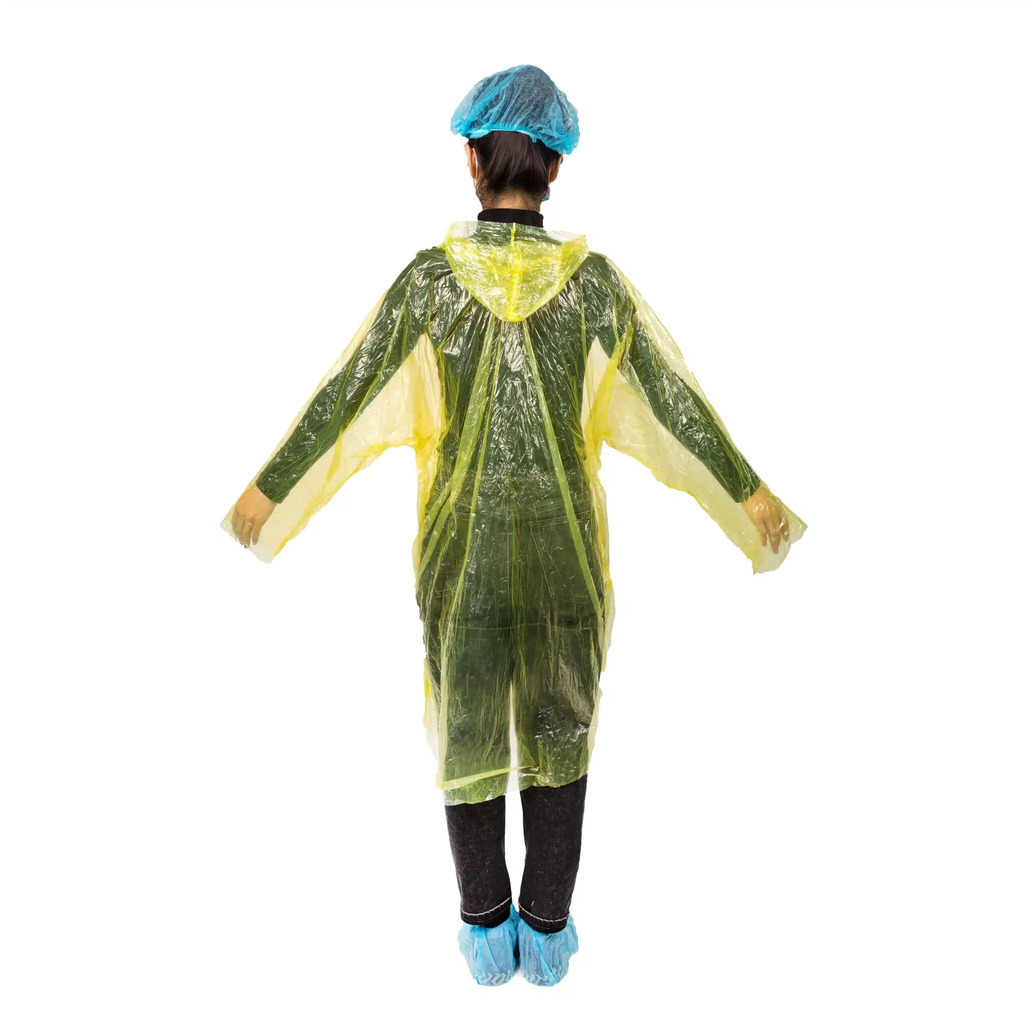 Disposable PE rain coat with ball case - Imagen 3