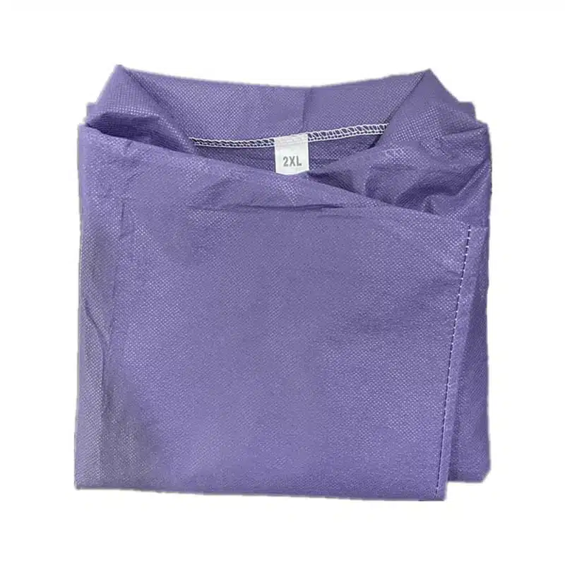 Disposable non woven navy blue lab visitor coat – Image 5