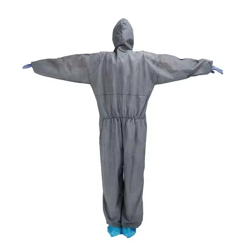 ⁦Disposable non woven coverall grey color⁩ - الصورة ⁦2⁩