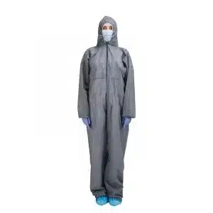 Disposable non woven coverall grey color