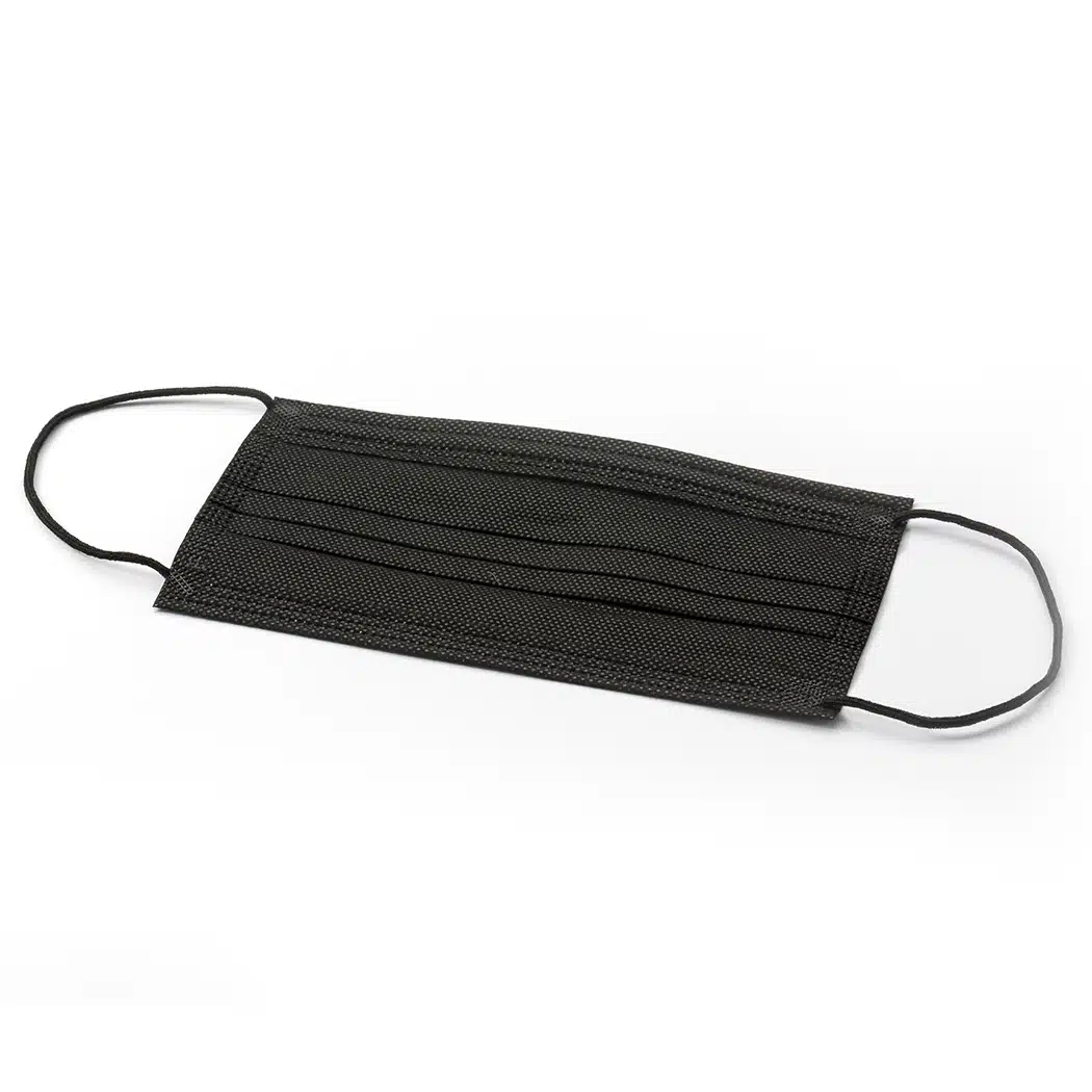 disposable black face mask with ear loop – Image 4