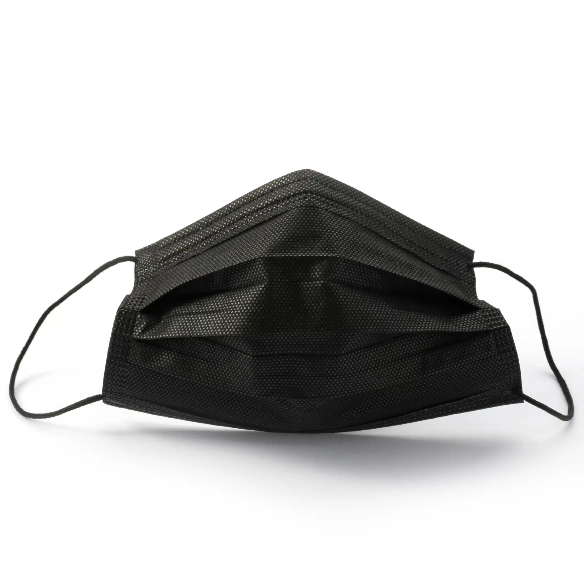 disposable black face mask with ear loop – Image 2