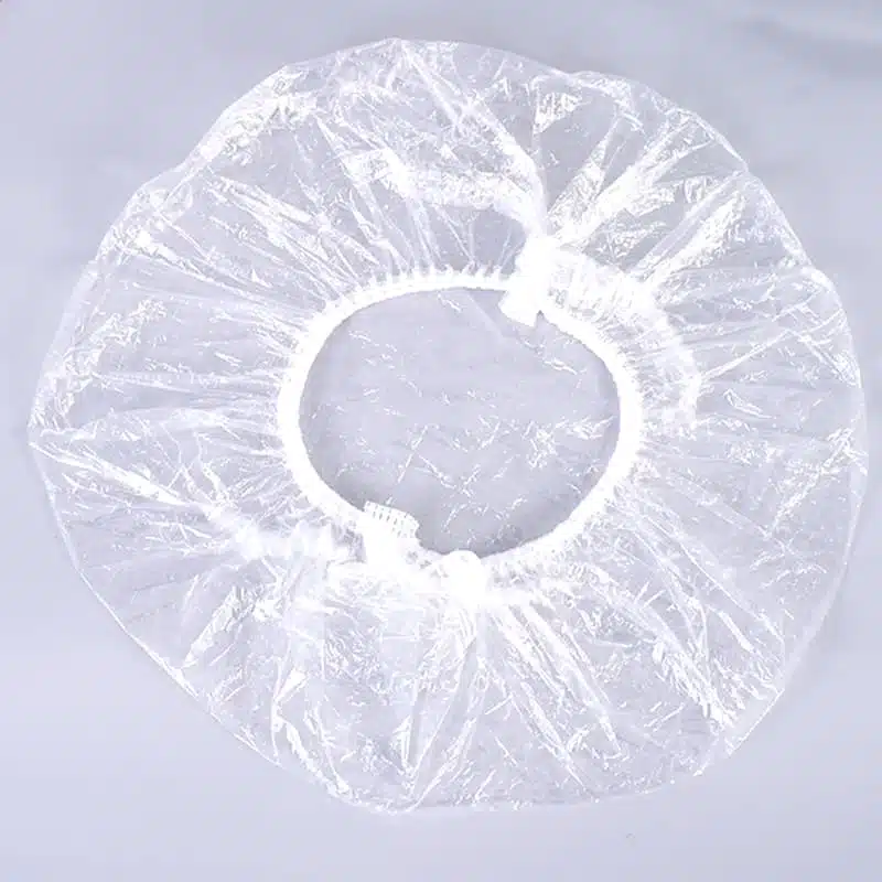 Disposable clear plastic shower cap - Imagen 5