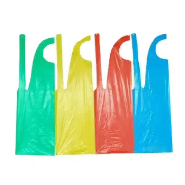 White/blue/black plastic aprons disposable - Imagen 6