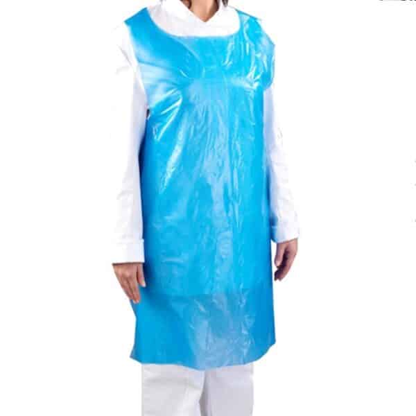 White/blue/black plastic aprons disposable - Imagen 4