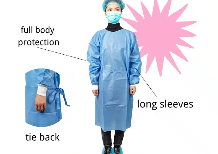 En 13795 Standard SMS Scrub Shirts Pants Disposable Medical Scrub