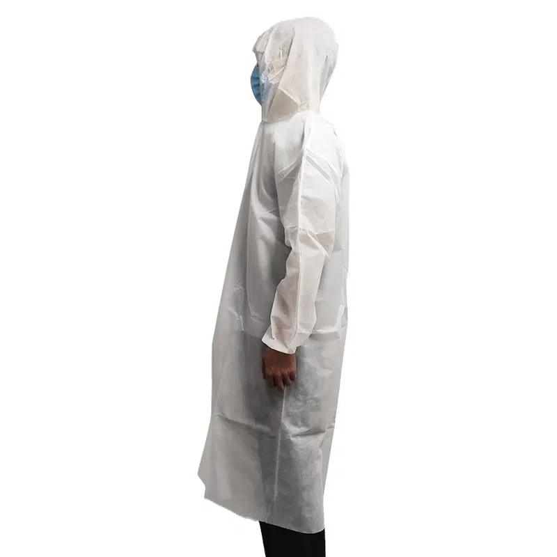 Disposable lab coat with hood - Image 2